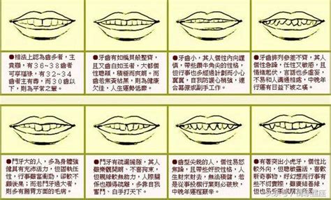 牙齒長面相|面相學：牙齒